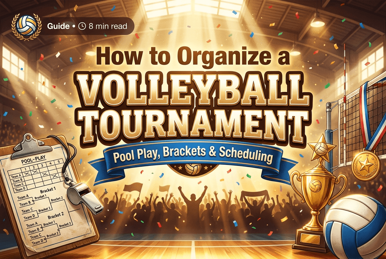 How to Organize a Volleyball Tournament: Pool Play, Brackets & Scheduling